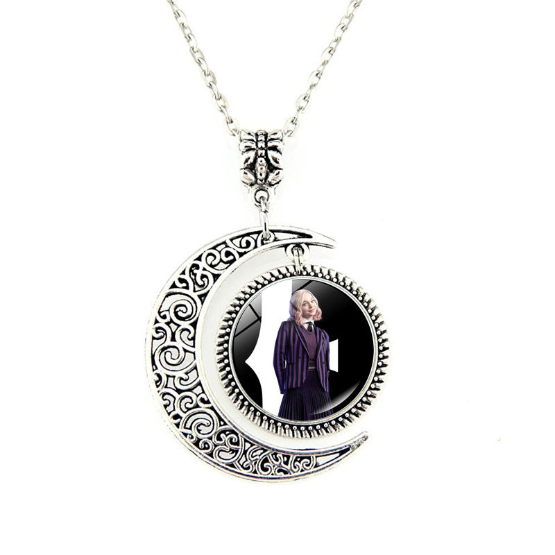 alloy vintage moon hollow necklace MIC-ES-JiaY001