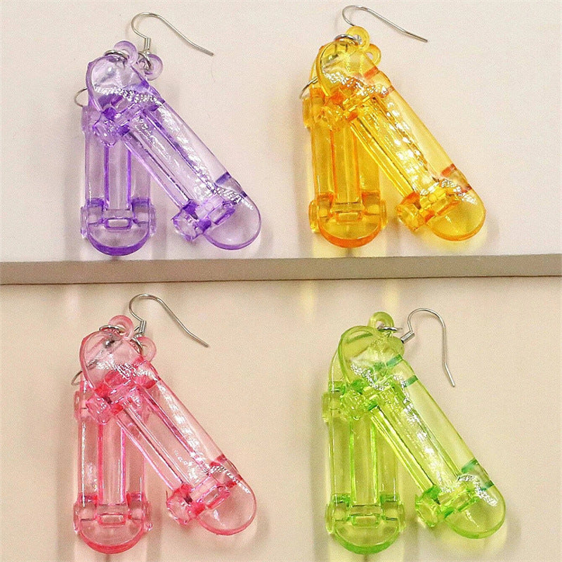 Acrylic New Skateboard Earrings (Minimo de compra 2) MIC-NanH001