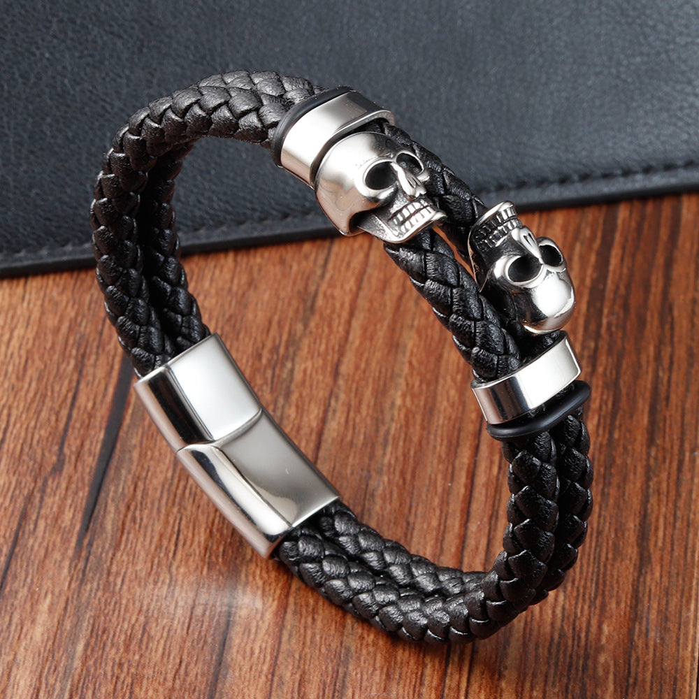 Bracelet Titanium Steel Stainless Steel Men's Bracelet Leather Bracelet OSD004