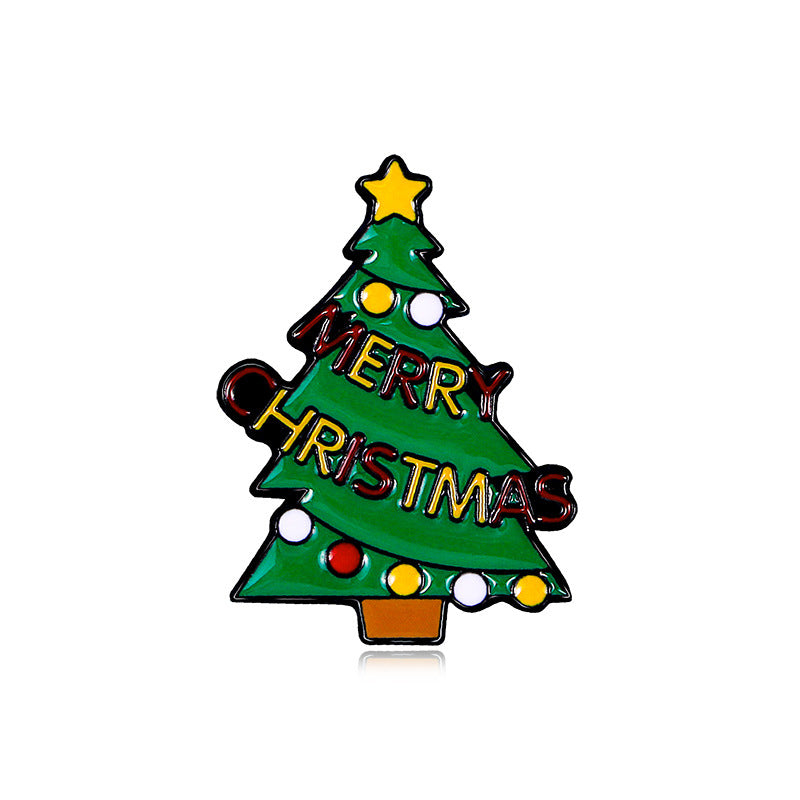 Alloy cartoon Christmas tree brooch (Minimo de Compra 5) MIC-YiN022