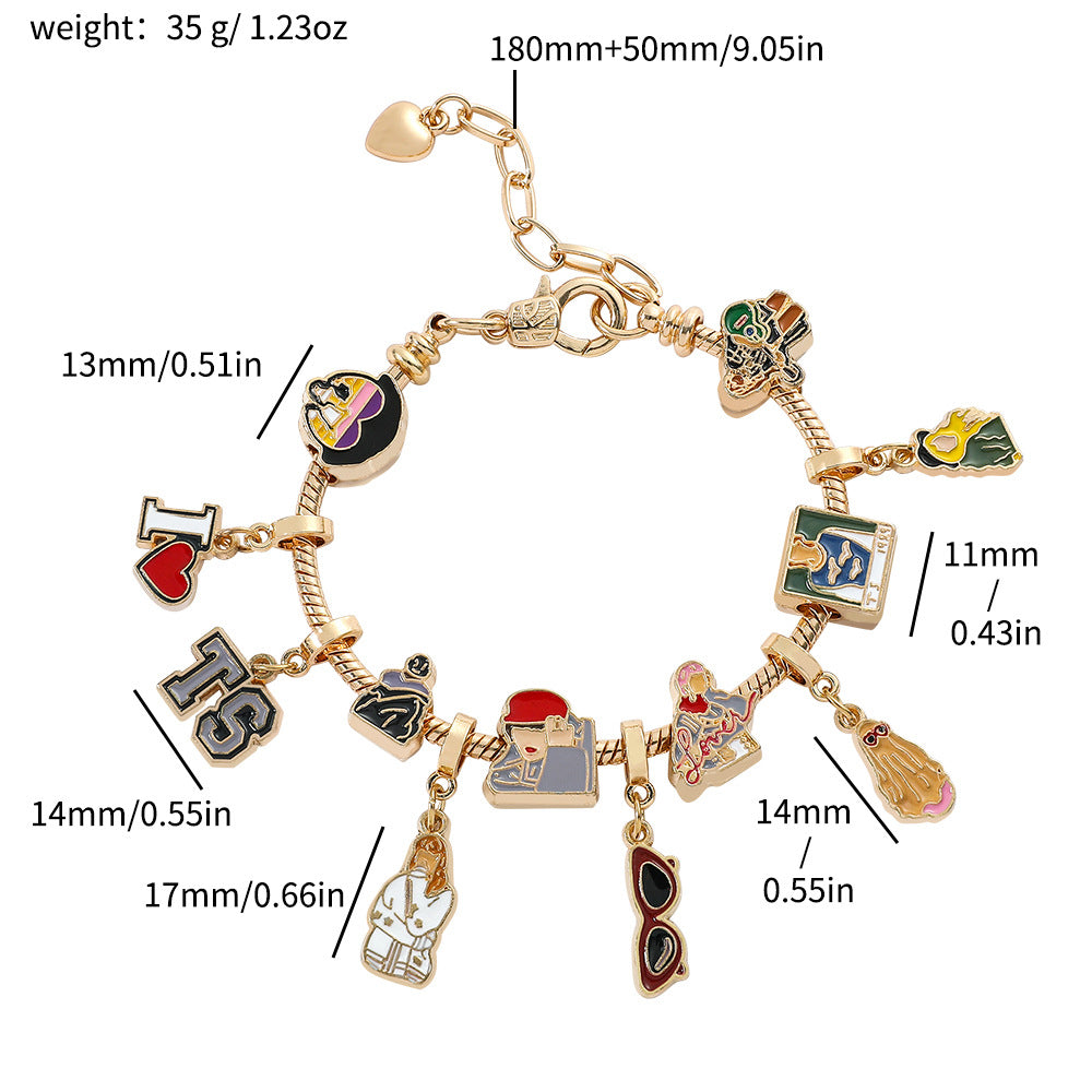 Alloy Taylor Swift Bracelet (Minimo de Compra 4) MIC-BoS016