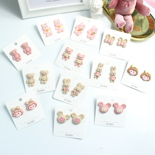 2023 Cute Cartoon earrings Minimo de Compra 2) MIC-PingH001