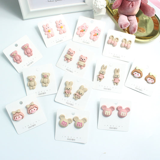 Acrylic cute cartoon earrings  (Minimo de Compra 2) MYA-PingH031