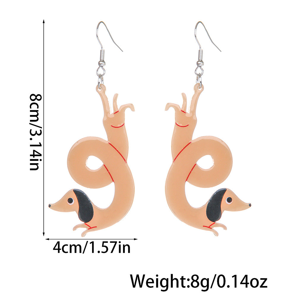 Acrylic new dog earrings (Minimo de compra 5) MYA-ManT034