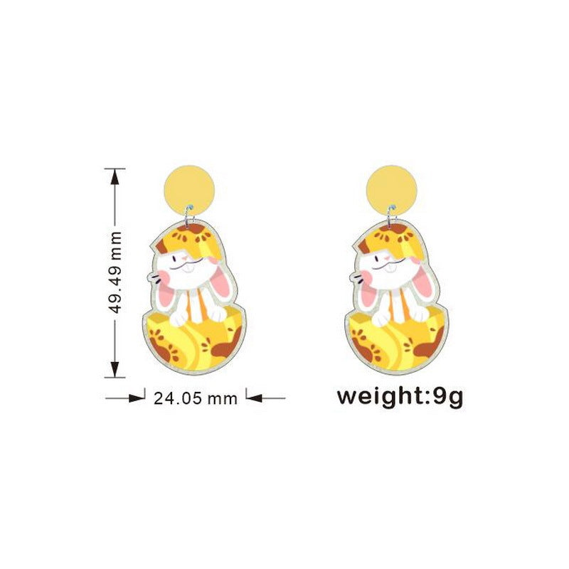 Acrylic truck egg dwarf earrings MYA-XueP144