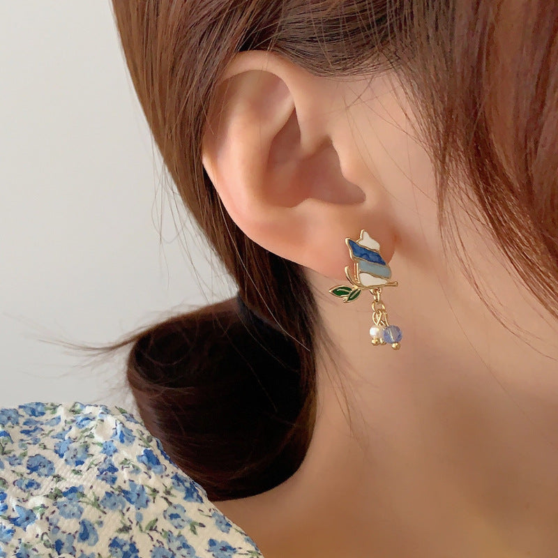 Alloy tassel pearl earrings (Minimo de compra 2) MIC-YBY027