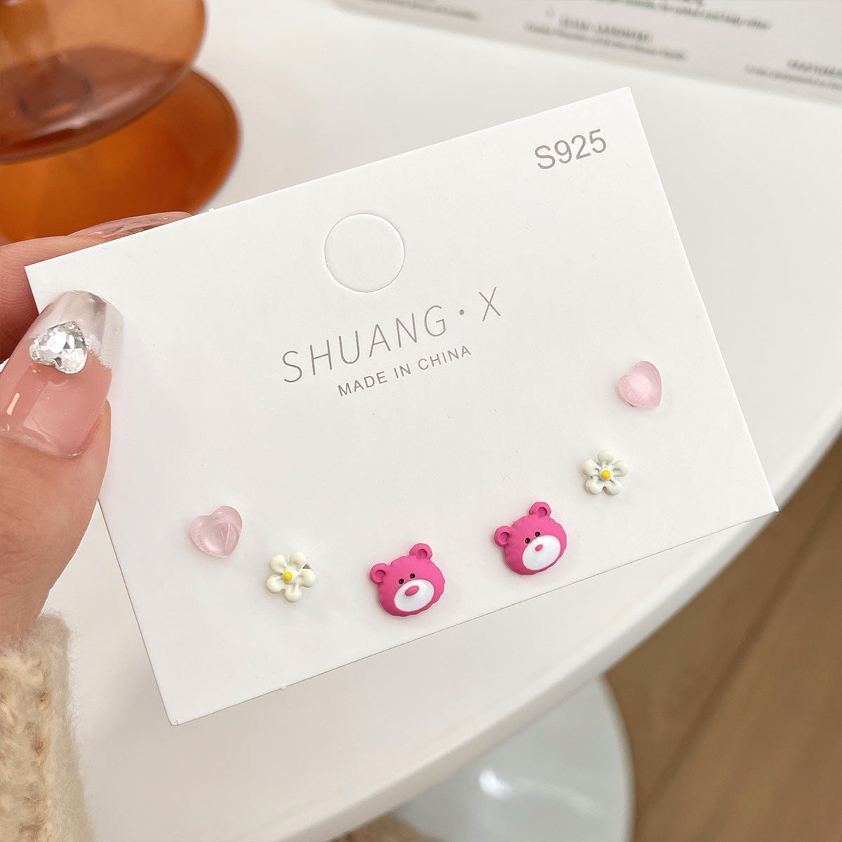 Acrylic Flower Butterfly Knot Earrings (Minimo de Compra 2) MIC-ShuangX029