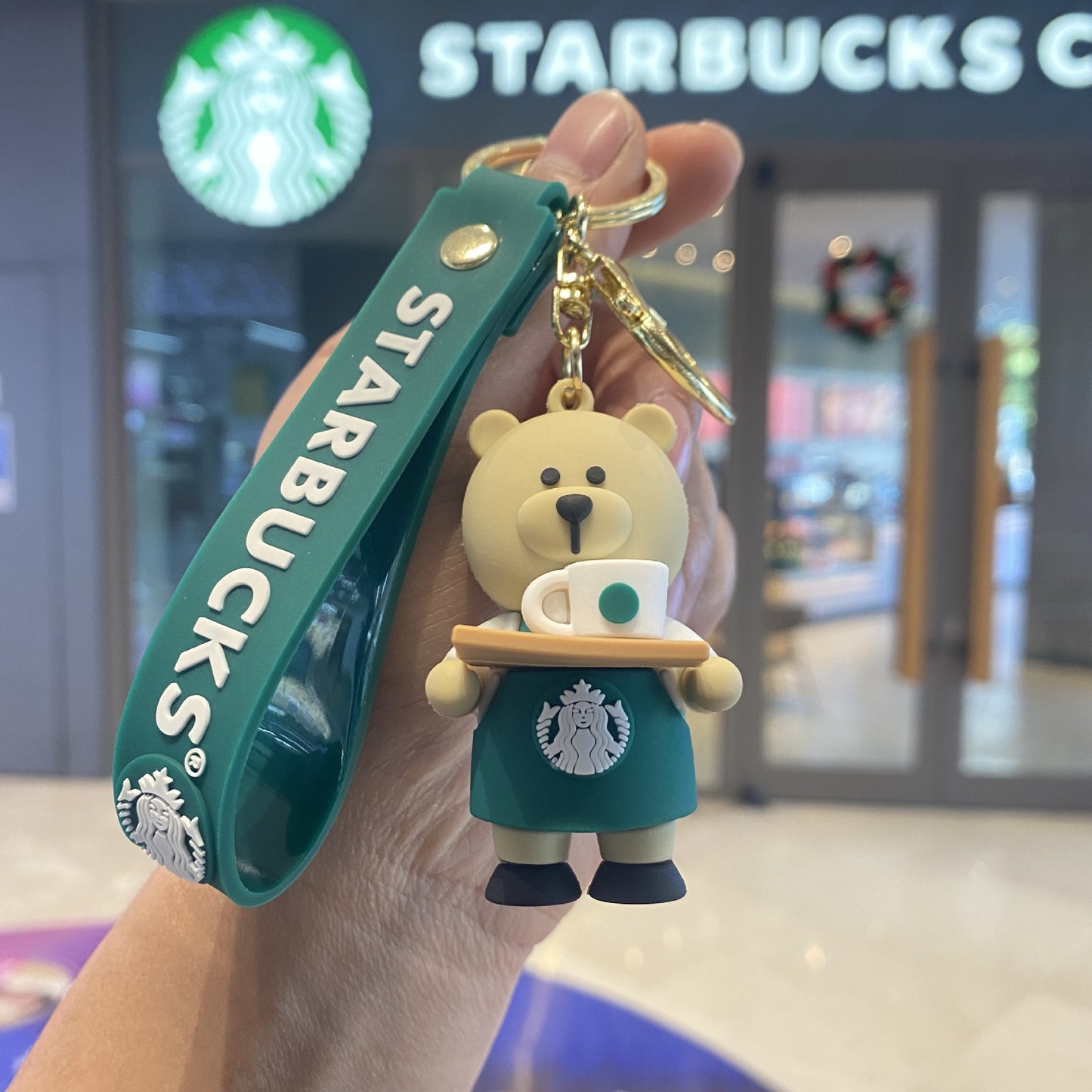 PVC cartoon Starbucks milk tea cup keychain MIC-PengY050