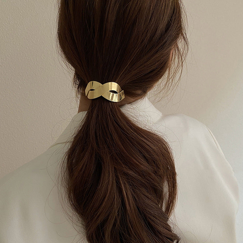 Alloy shiny metal hair clip MIC-JingC002