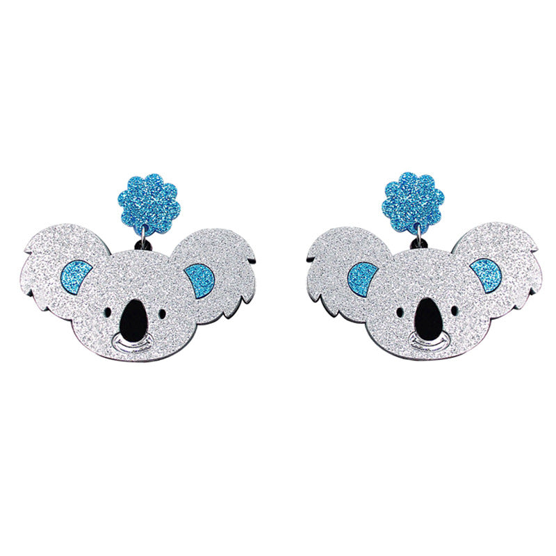 Acrylic Christmas Hat Koala Earrings (Minimo de compra 5) MYA-XiaoY024