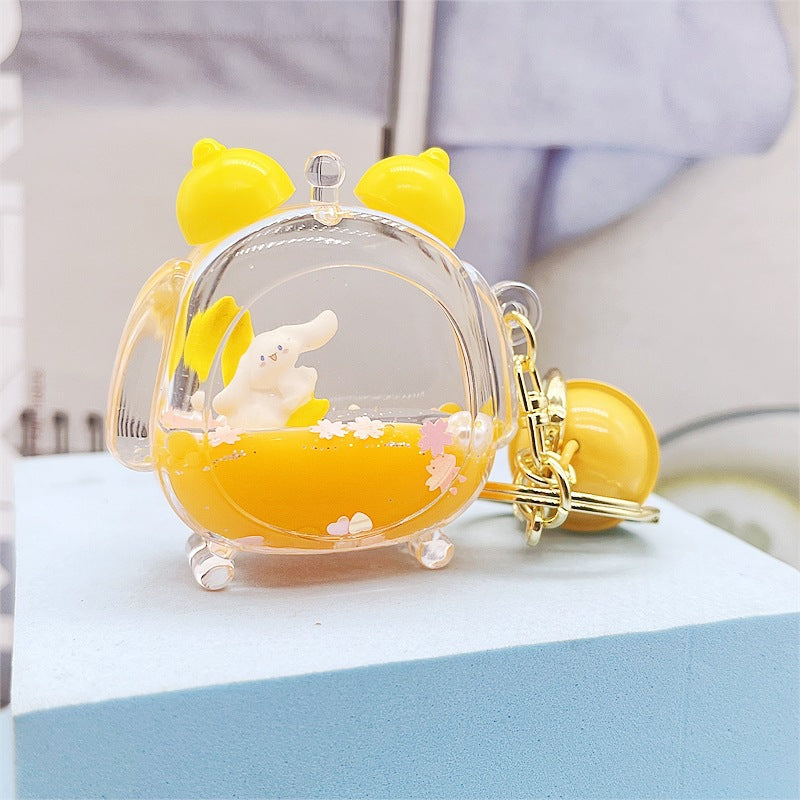 PVC cartoon floating oil keychain MYA-DMF013