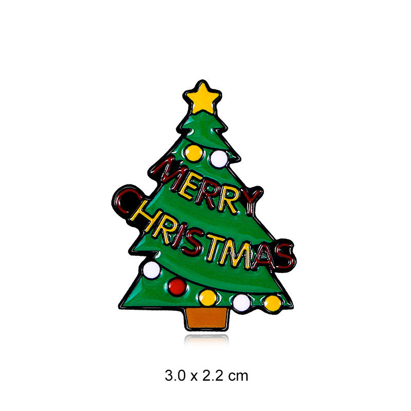 Alloy cartoon Christmas tree brooch (Minimo de Compra 2) MIC-WeiD006