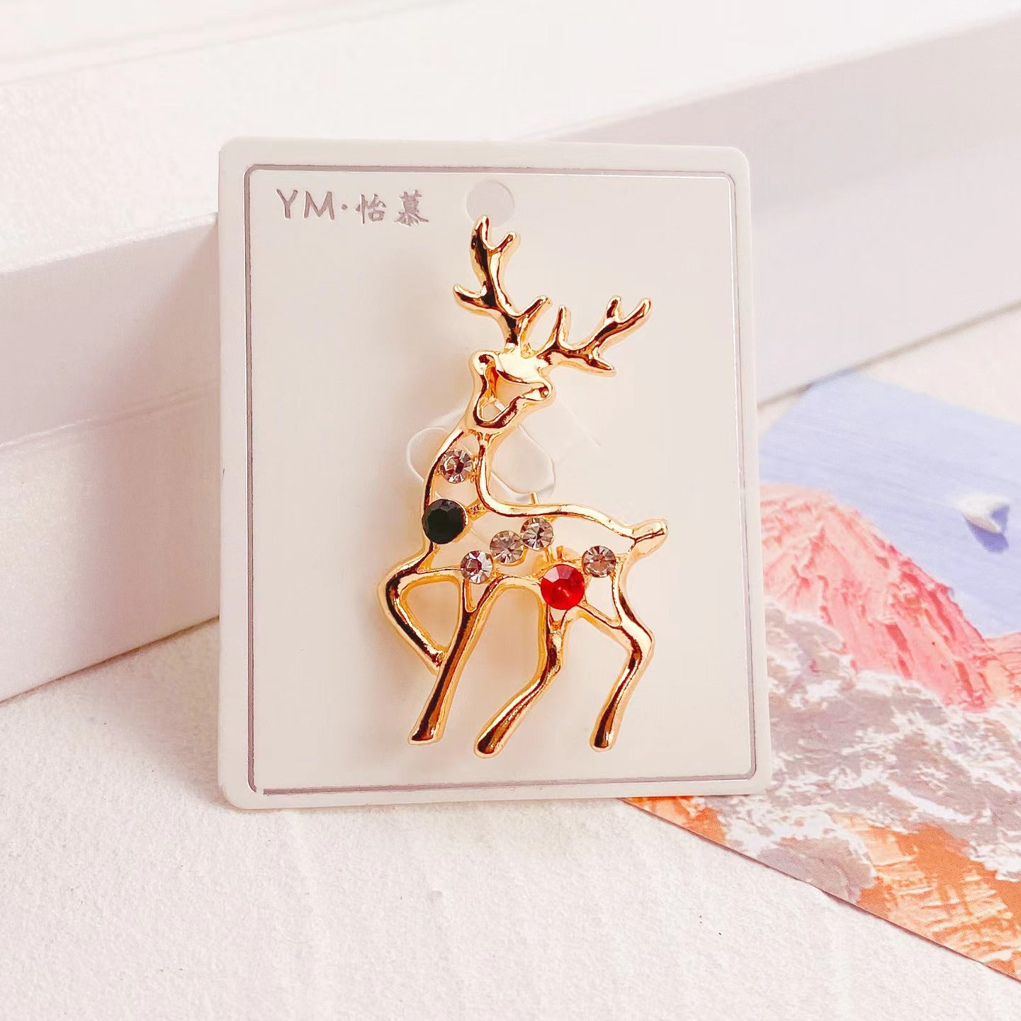 Alloy Deer Santa Brooch (Minimo de compra 2) MIC-YiM042