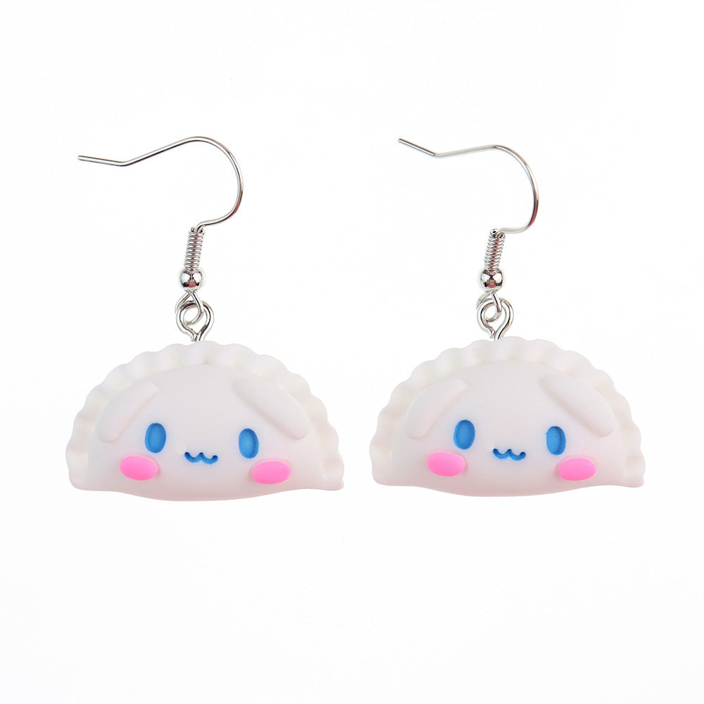 Resin Earrings Cute Cartoon Dumpling Shape (S) MIC-niqing025