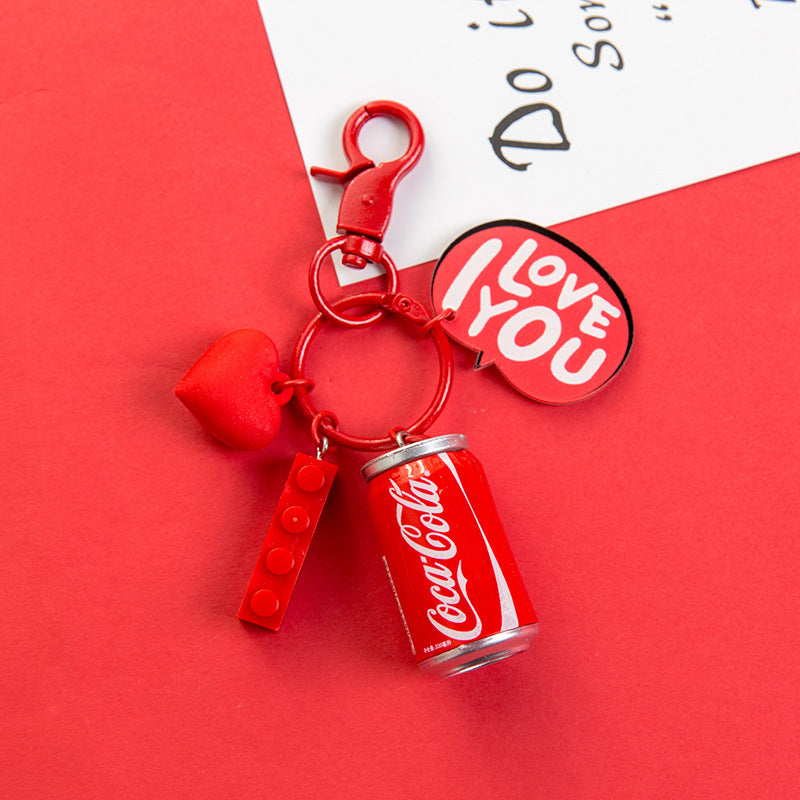 plastic coke bottle keychain Shum005