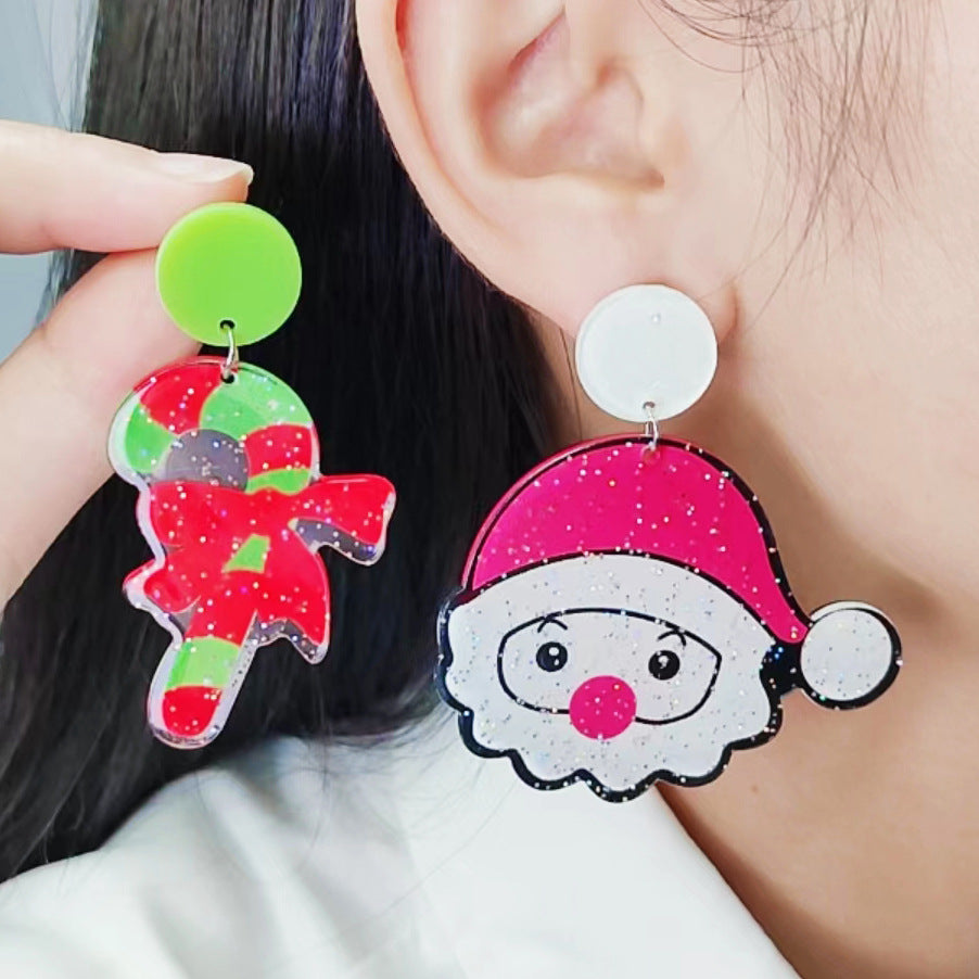 Alloy New Christmas Elk Snowflake Earrings (Minimo de Compra 2) MYA-DuA063