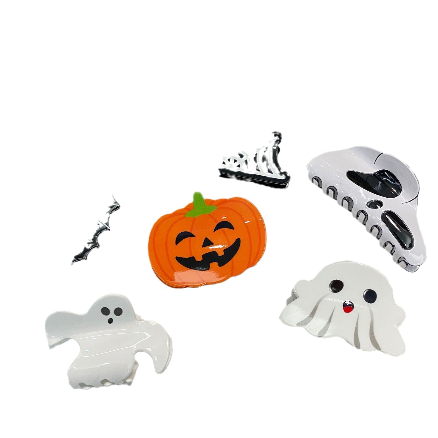 Plastic Halloween Pumpkin Hair Clip (Minimo de Compra 2) MIC-AZX003