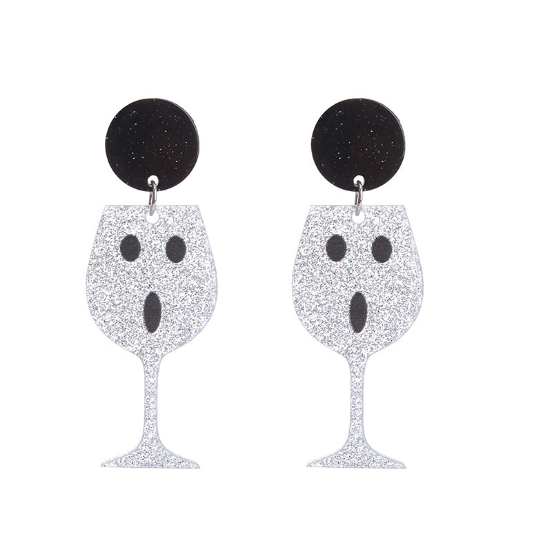 Acrylic Pumpkin Skeleton Ghost Earrings (Minimo de Compra 2) MIC-ChouT039