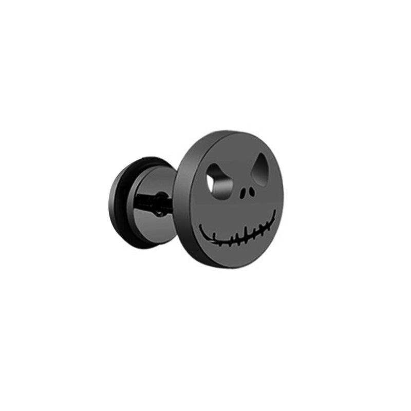 Earrings Metal Stainless Steel Skull Men's Stud Earrings Minimo de compra 2 JiM001