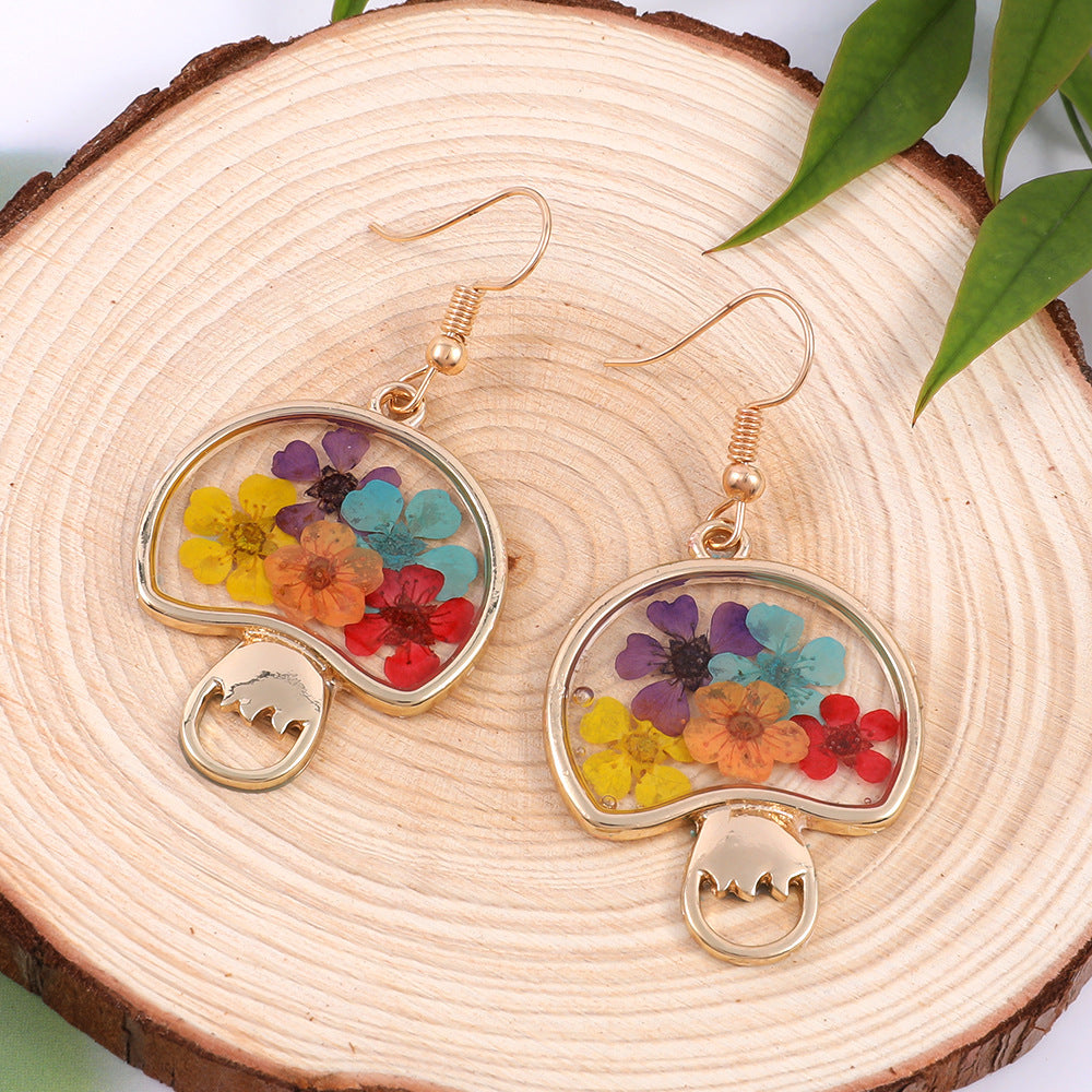 Alloy dried mushroom earrings MYA-ZhongY004