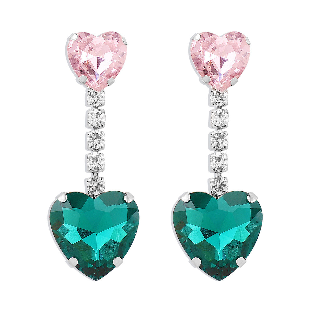 Ritch earrings, punk heart earrings MIC-QianD003