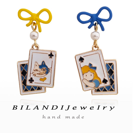 Alloy hollow bow earrings (Minimo de Compra 2) MIC-BLD063