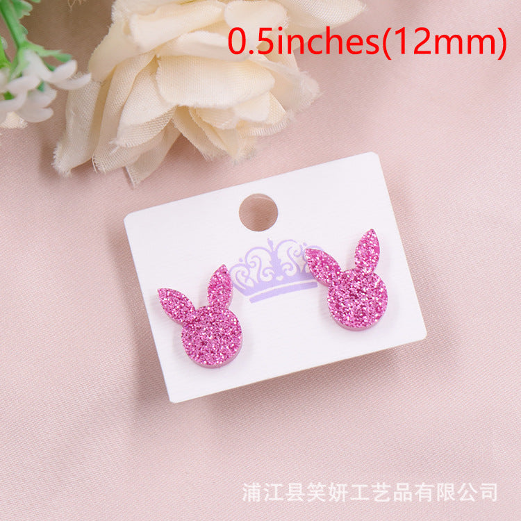 Acrylic Flower Student Earrings (Minimo de compra 5) MIC-XiaoY079