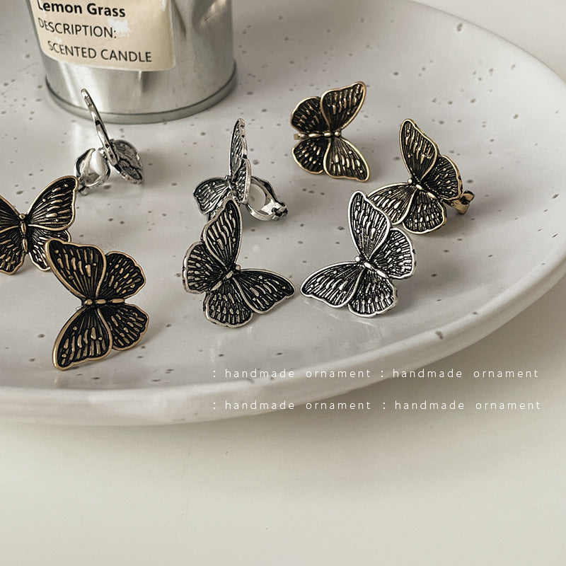 Alloy Bronze Butterfly Earrings (Minimo de Compra 2) MIC-ShangY004