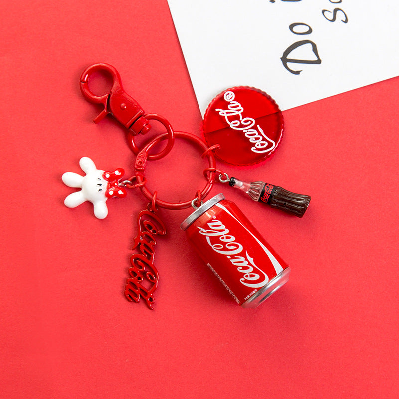 plastic coke bottle keychain Shum005