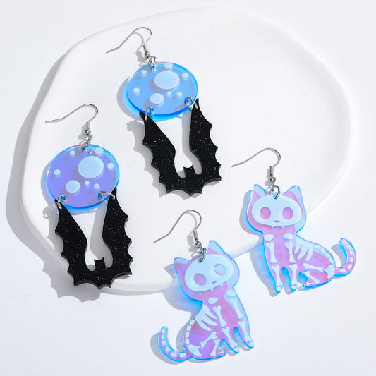 Acrylic skull earrings (Minimo de compra 2) MIC-AnD010