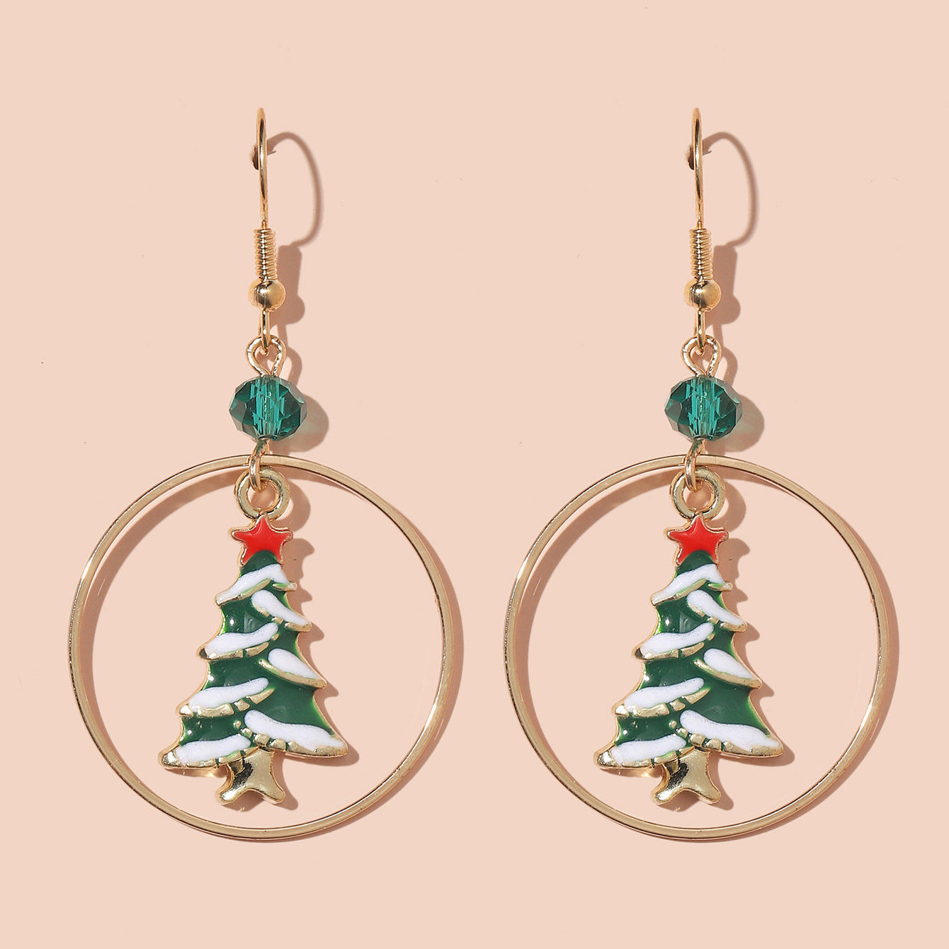 Acrylic Christmas Tree Wreath Earrings MIC-JunJ021