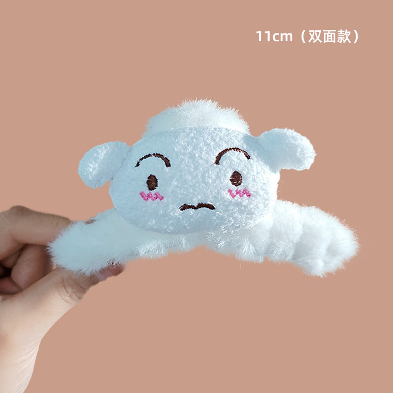 Plush cute little cat and fish hair clip MIC-WoD002