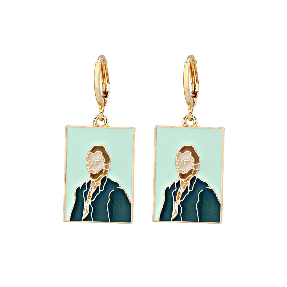 Acrylic Mona Lisa Earrings (Minimo de compra 2) MYA-YiD030