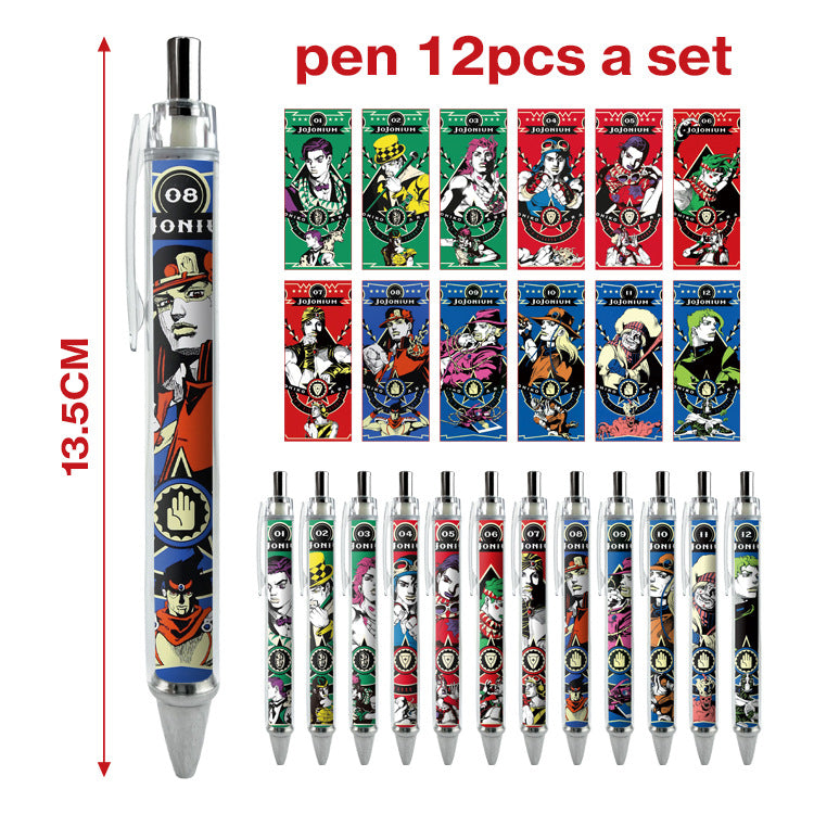 12pcs/pack cartoon character touch neutral pen ManC002