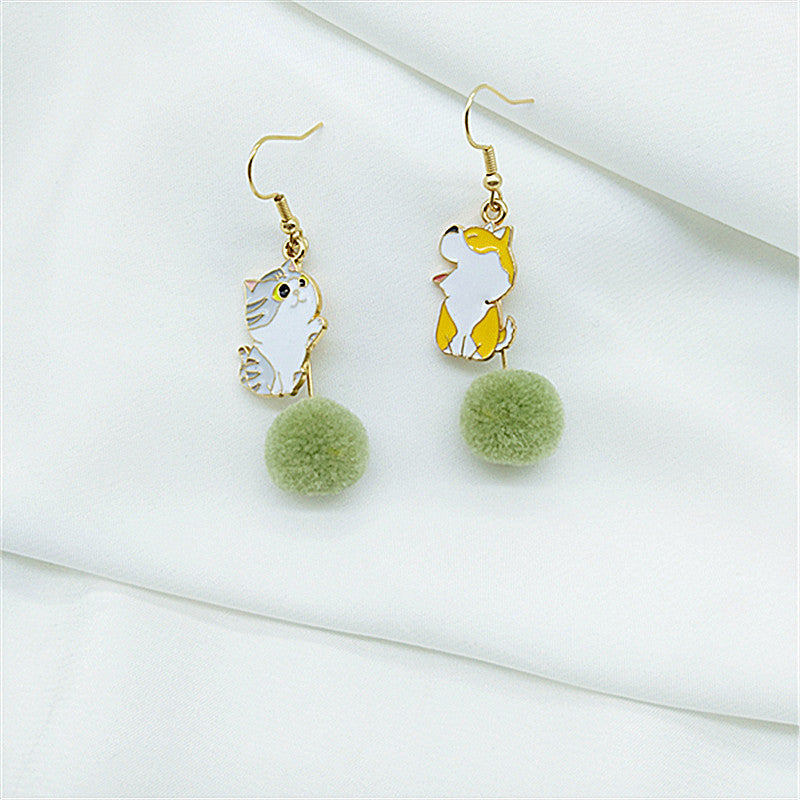 Alloy cartoon animal cute puppy earrings (Minimo de compra 2) MYA-AiM004