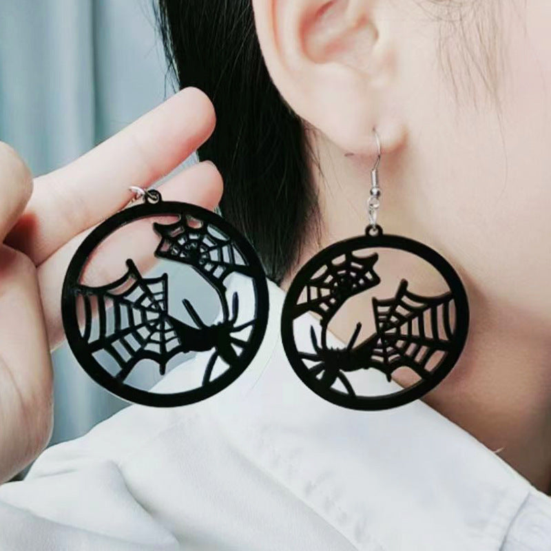 Acrylic Halloween Spider Butterfly earrings (Minimo de Compra 2) MYA-DuA035