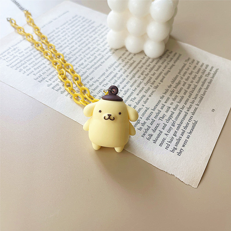 acrylic cartoon character cute necklace shier002