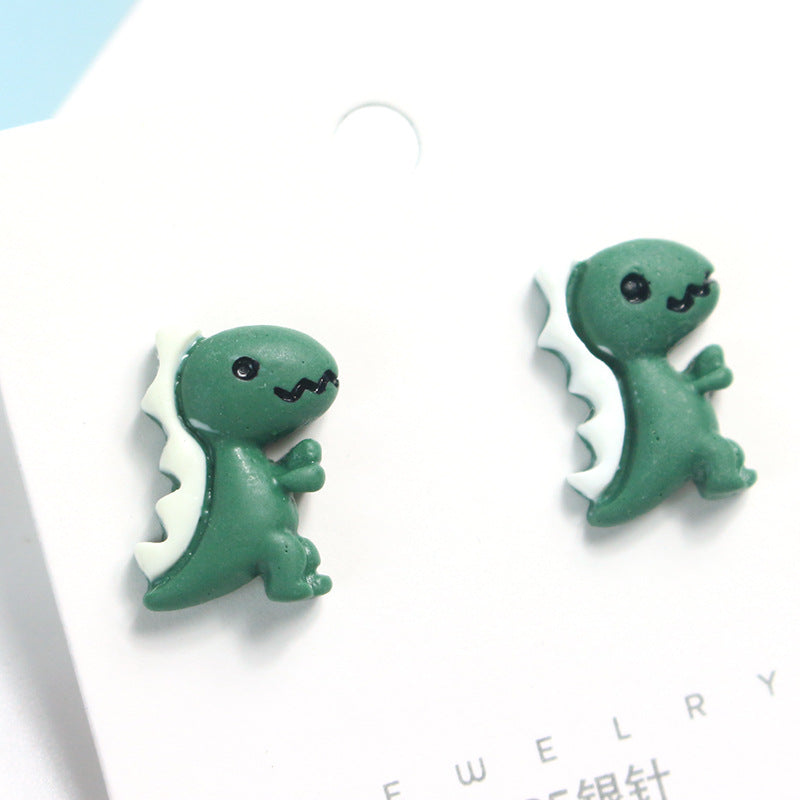 Acrylic Mini Dinosaur Earrings  (Minimo de Compra 2) MYA-PingH022