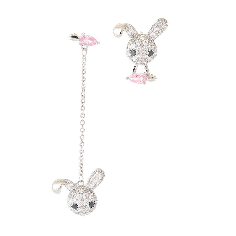 Alloy Asymmetric Little Rabbit Earrings MIC-GuT002