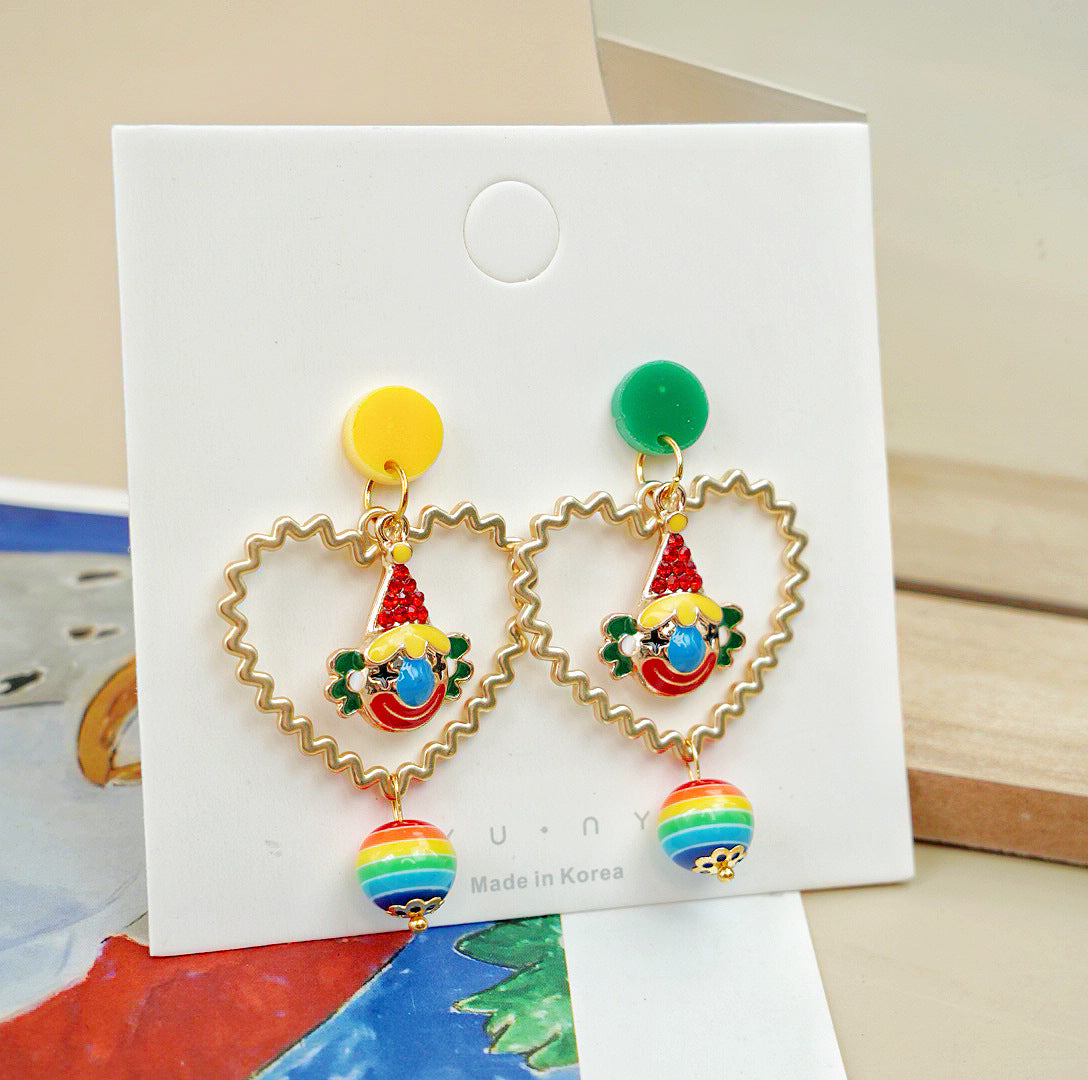 Alloy Little Prince and Rose Earrings MIC-XNWE014