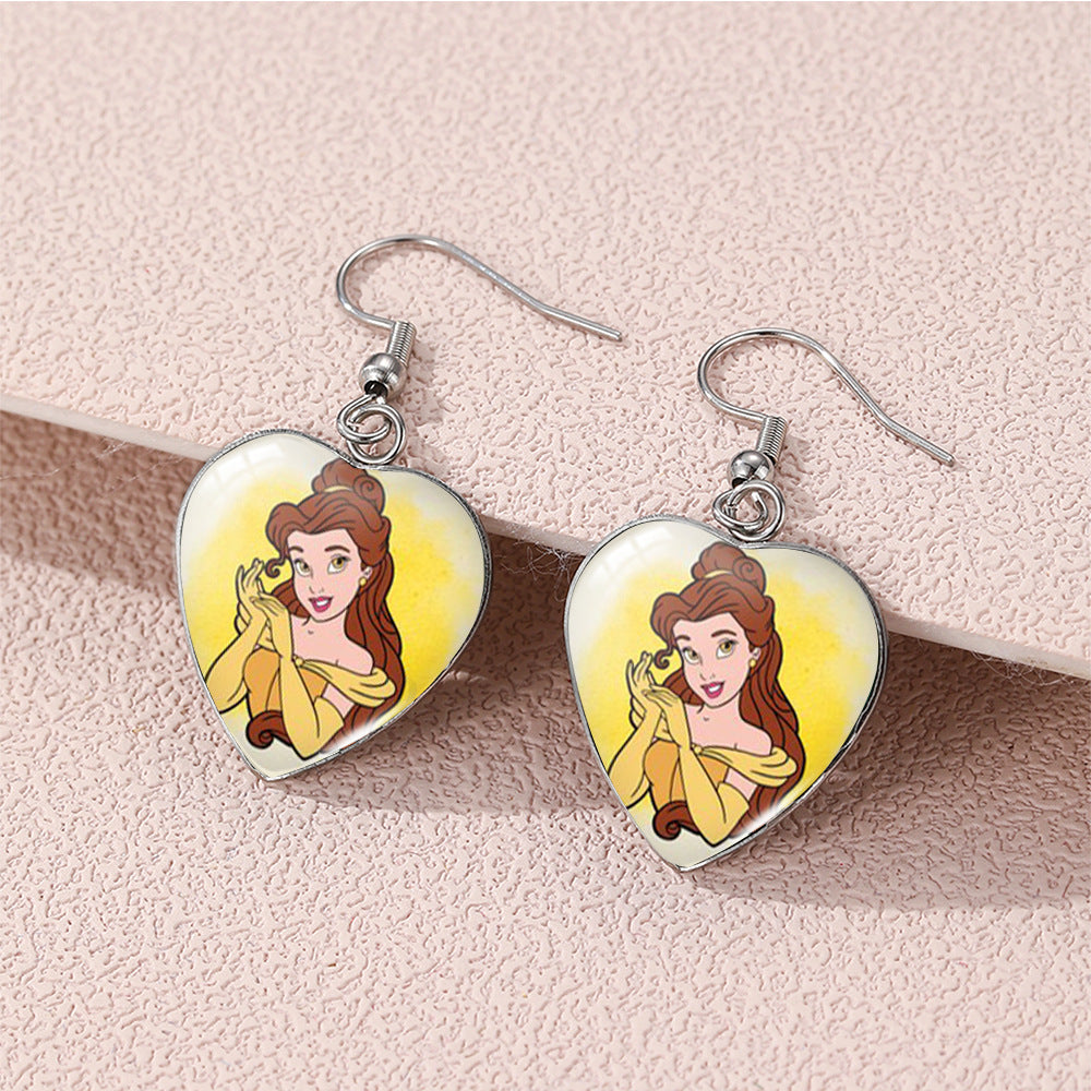 Alloy cartoon cute princess earrings (Minimo de compra 5) MIC-XiangL116