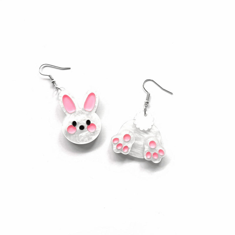 Acrylic cute little rabbit earrings MIC-XueP157