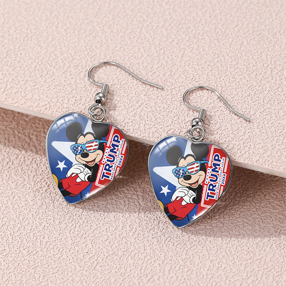 Alloy stainless steel Mickey Mouse Earrings (Minimo de compra 5) MIC-XiangL112