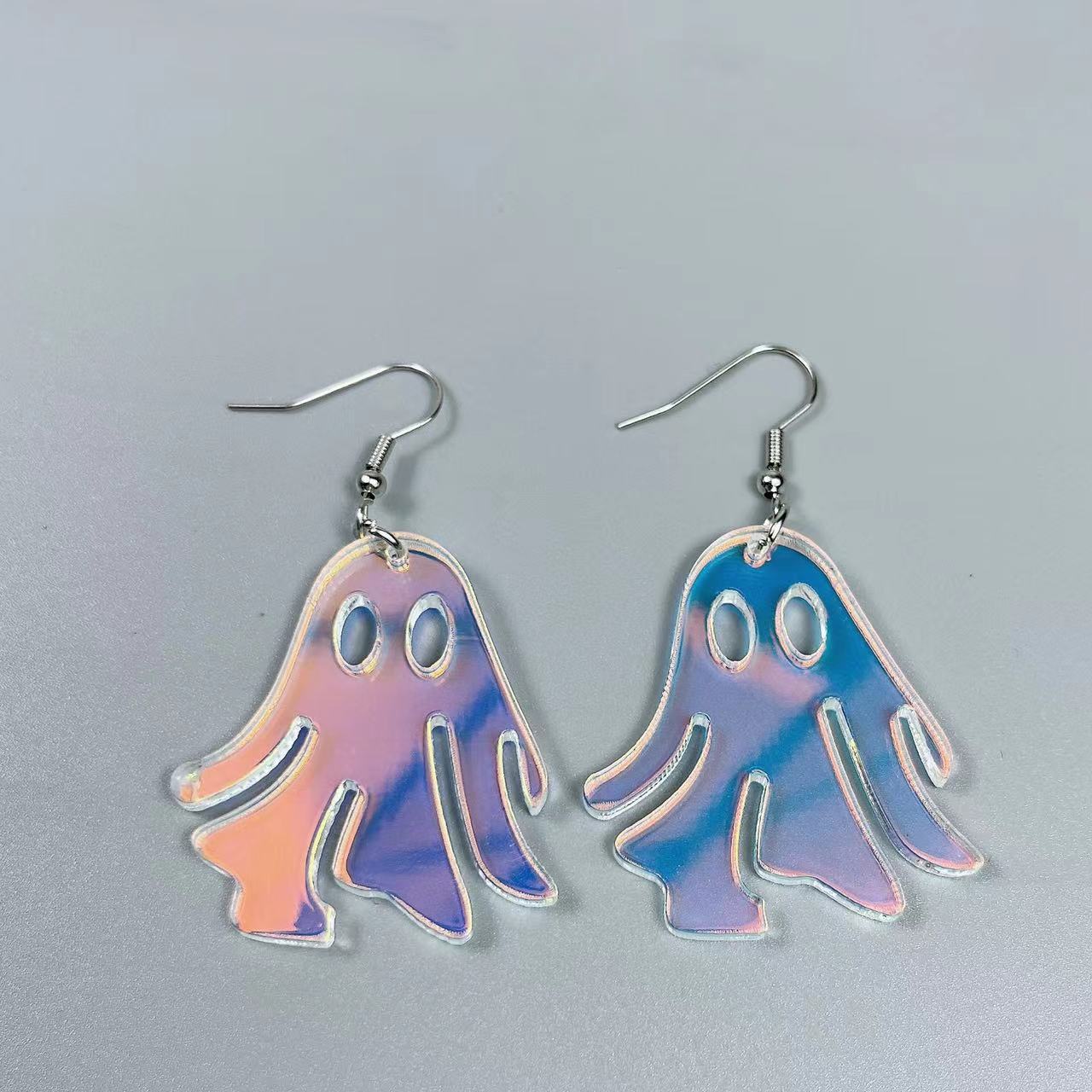 Acrylic funny and exaggerated ghost earrings (Minimo de compra 2) MIC-AnD009