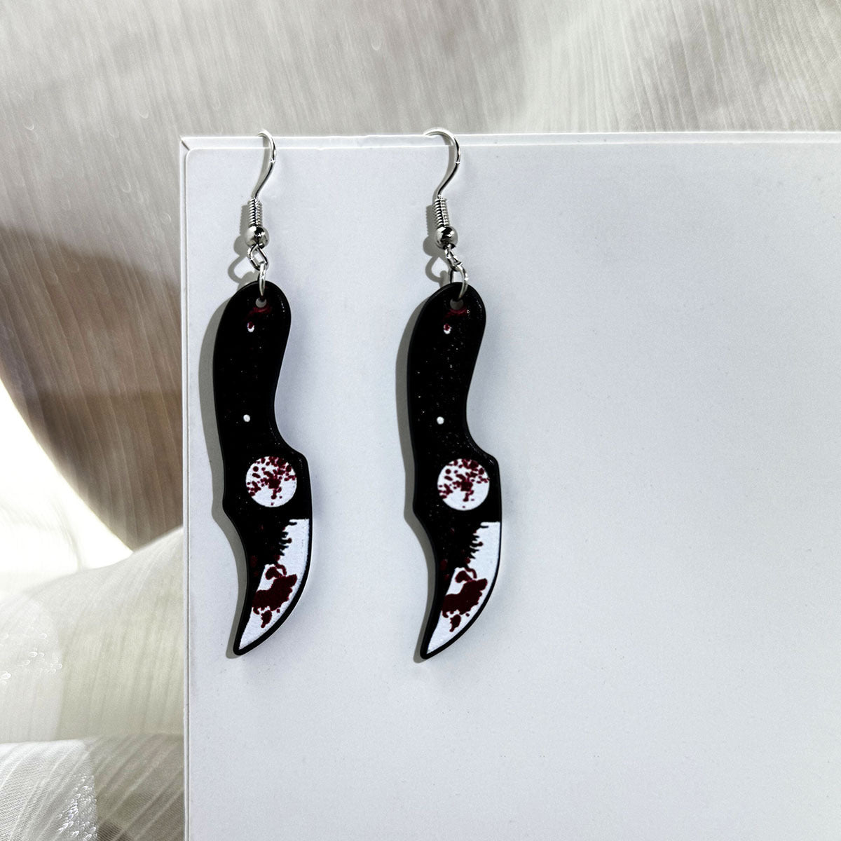 Alloy Bloodstained Axe Scissors Earrings MYA-MDD173