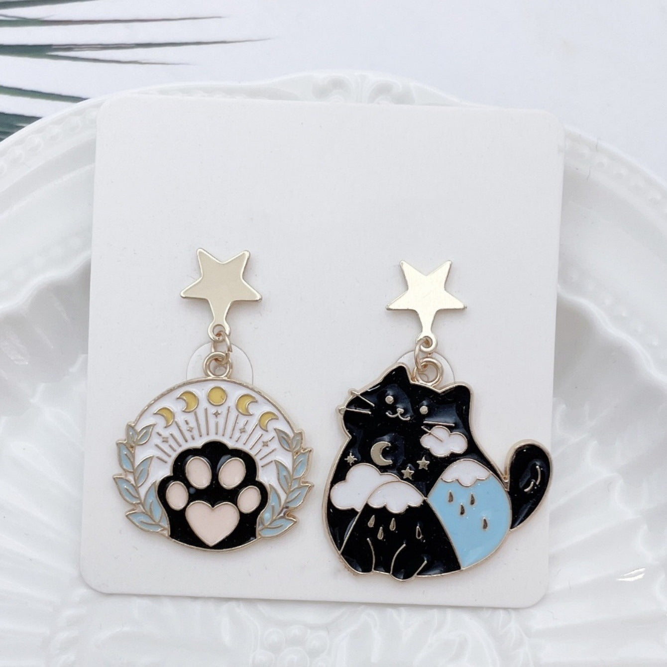 Alloy resin cartoon star earrings (Minimo de compra 5) MYA-AoY013