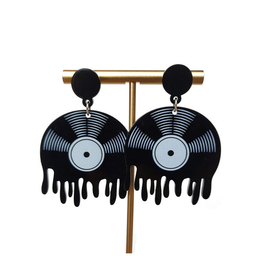 Acrylic vinyl record earrings MIC-QiuG014