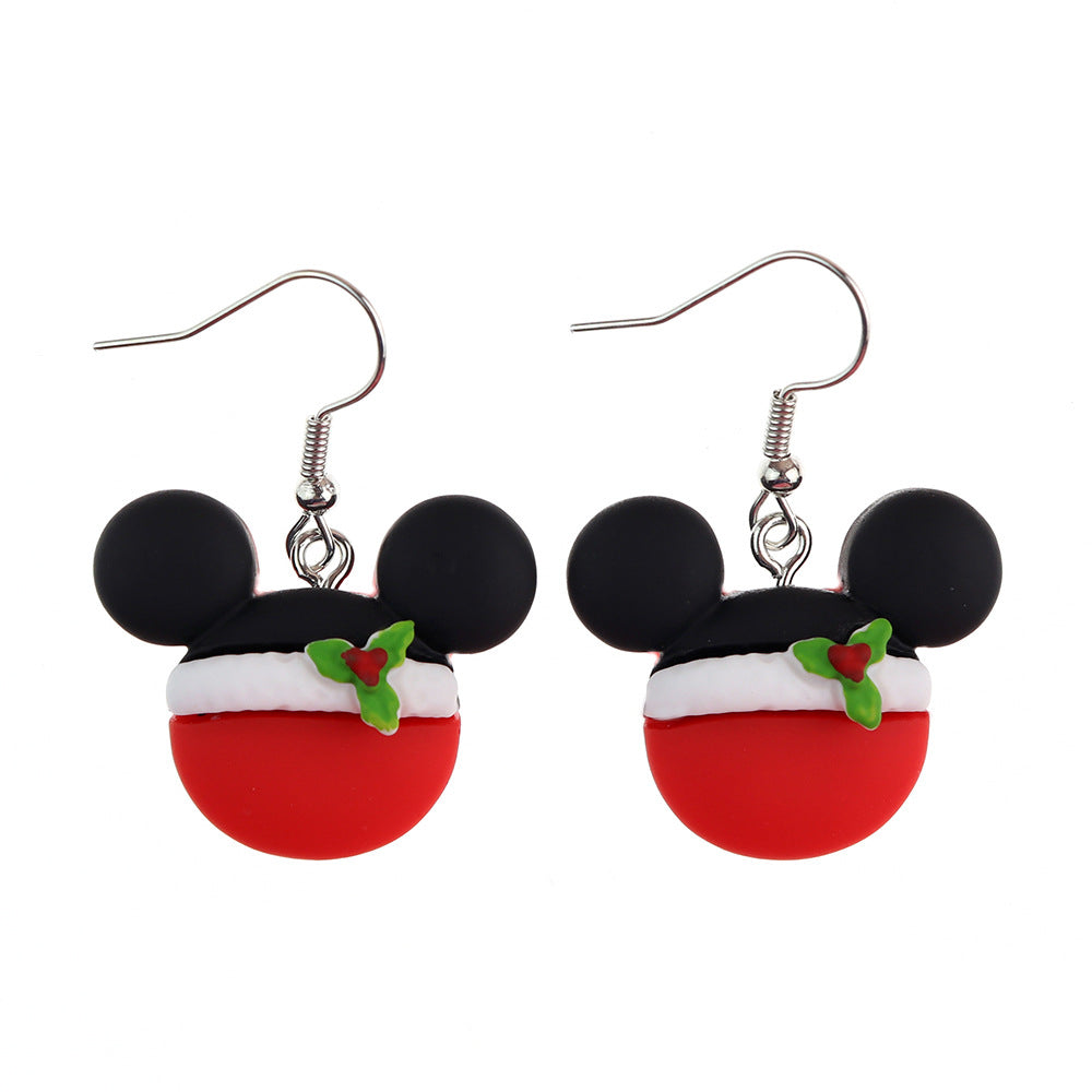 Earrings Resin Fun Cute Christmas Cartoon (M) MIC-niqing020