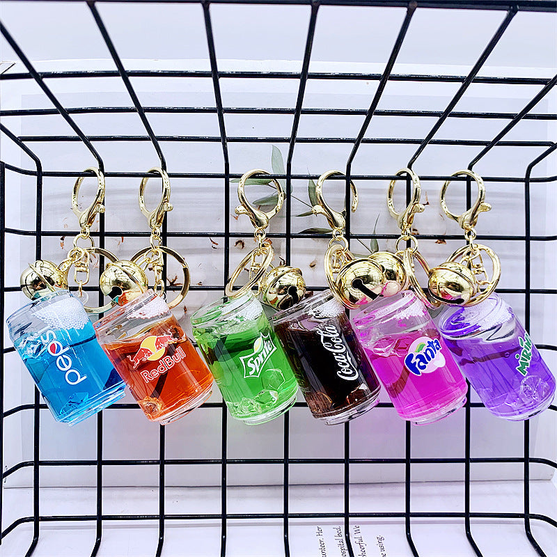 Keychains For Backpacks into oil iced drink cola bottle keychain MOQ≥2 DMF013