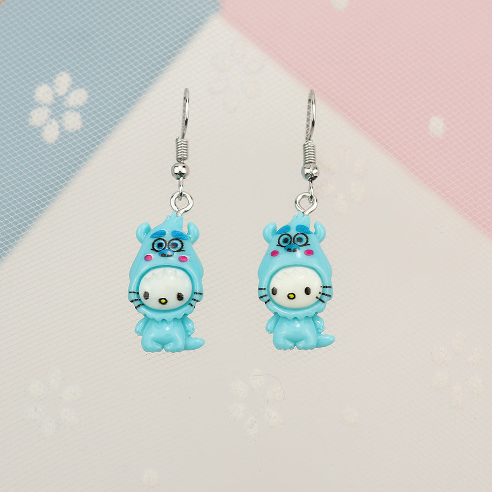 Alloy cartoon animal cat earrings MIC-NiQ025